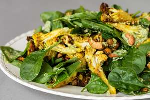 Spiced Cauliflower & Chickpea Couscous Salad