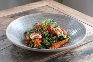 Harissa Pumpkin + Carrot Salad