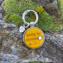 Products: Antique Silver Round Med/Lge for Dogs Puptrek