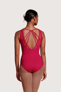 Bloch: Bloch Saville Deep V Mesh Back Womens Camisole Leotard LM52178
