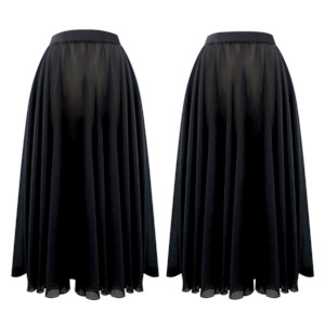 Danse De Paris: Danse De Paris Velvet Chiffon Long Skirt S002L