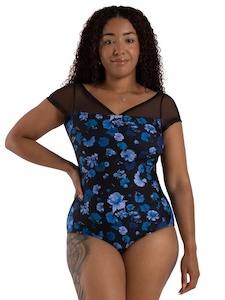 Leotards: Capezio Coastal Bloom Coral Leotard 12270W