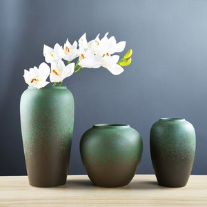 Products: Rustic Ceramic Green Vase Puredeco