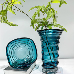 Products: Blue Cyclone Liuli Vase Puredeco