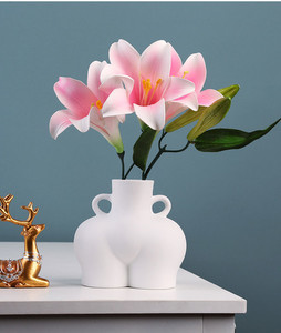 Matte Glaze Human Body Ceramic Vase Puredeco