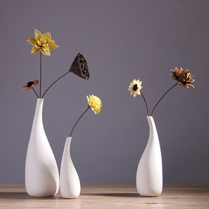 Products: Water Drop White Unglazed Vase Puredeco
