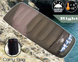 Sleeping Bags: Winter Camping Envelope Sleeping Bag Single  -15°C *Army Green