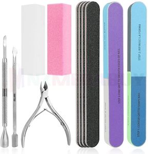 Nail file polishing buffers Manicure pusher  Cuticle Nipper*D Front,  Nail combo,  OT- 0966