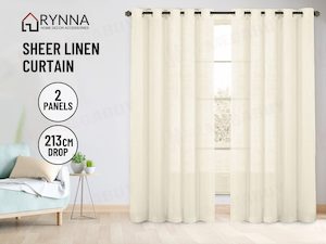 Curtains Blinds: Sheer Curtain Eyelet 2pc  Ivory * 3 sizes
