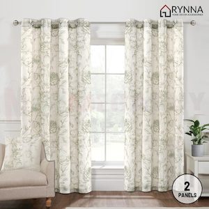 Curtains Blinds: Curtain Eyelet  2PC (Desert Sage)* 2 Sizes