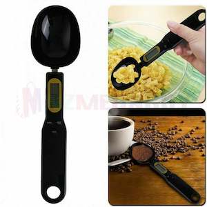 Kitchen: LCD Digital Kitchen Scale Measuring Spoon * Black