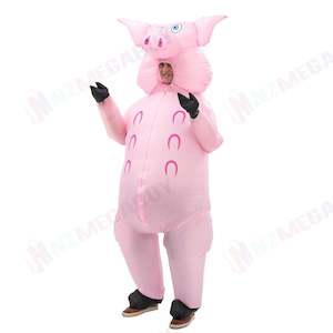 Party Festive Supplies: Inflatable Pig Costume Adult Blow Up Pig Halloween Costumes