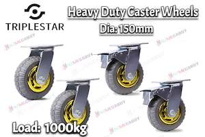 Outdoor Furniture: Swivel Castor Caster 150mm Transport Rolling Wheel Towing Rollers