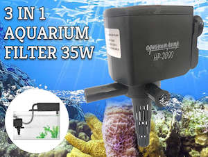Aquarium: 3-in-1 Aquarium Fish Tank Powerhead Wave Purifier Filter Oxygen Water Pump