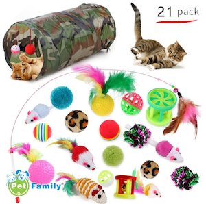 Cat 1: Pet Toys 21pc Cat Toy Channel Tease Cat Stick Supplies Value Combination
