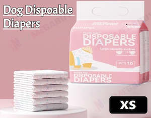 Dog: Pet Diapers Leakproof Disposable Dog Menstrual Physiological Pants 10PCS/Bag * 5 Sizes