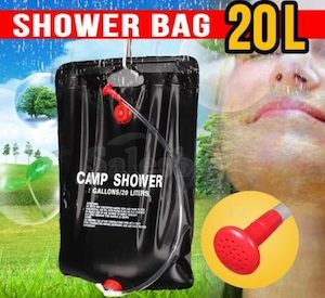 Camping Toilet Showers: Camping Solar Shower Bag Portable Bag 20L