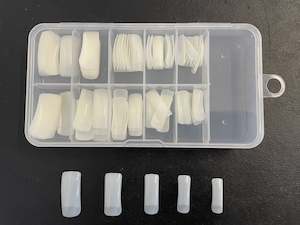 Heath Beauty: Nail tips, Half Natural tips, 100pcs Natural French Acrylic False Full Nail Tips*Nail Tips-- Half Natural , 1279 , small "