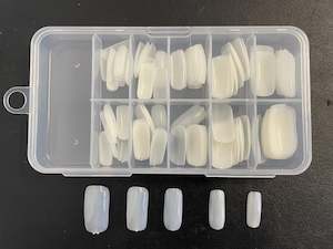 Heath Beauty: Nail tips, Full Natural tips, 100pcs Natural French Acrylic False Full Nail Tips*Nail Tips-- Full Natural , 4916 , small "