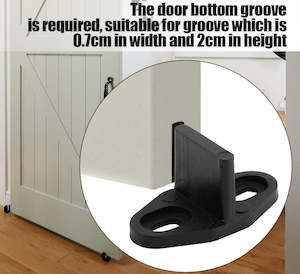 Doors Windows Mouldings: Wood Sliding Barn Door Hardware Bottom Floor Guide Plastic Black*9672