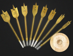 Tools: 6pcs Hex Shank Spade Bits Flat Boring Bit Wood Drill Set