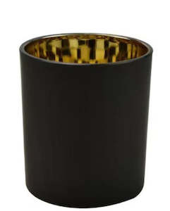 Crafts: Black Classic Glass Candle Jar with Metal Lid 220ml/320ml
