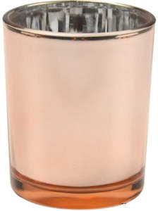 Rose Golden Classic Glass Candle Jar with Metal Lid 220ml/320ml