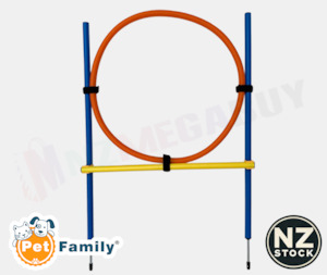 Pets Animals: Dog Agility Jump Ring Obstacle Excercise Pole Set