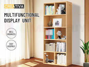 Bookcase Display Shelf Storage Cabinet Stand Home Office Bookshelf  *Natural Oak