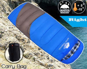 Outdoor: Winter Camping Envelope Sleeping Bag Single -15°C Blue