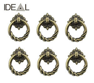 Vintage Cabinet Drawer Handles Ring Knob Round Pulls