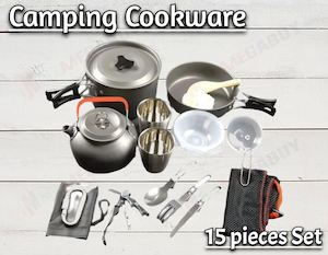 Kitchen: Camping Cookware Set Outdoor