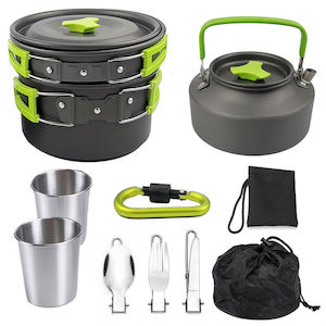 Camping Cookware Set Green