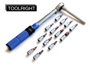 Tools: 15Pcs 1/4 Torque Wrench Set 2-25NM, Bicycle Torque Tool, Torque Screw Drive