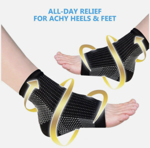 1 Pair Plantar Fasciitis Compression Socks Heel Foot Arch Pain Relief Support * 2 Sizes