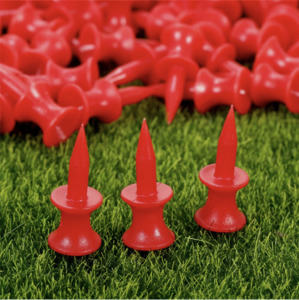 Sports: 100PCS RED Golf Training Aids Tees 30mm