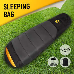 Outdoor: Winter Camping Sleeping Bag NZ – Envelope Style, Single 5 °C to 15 °C