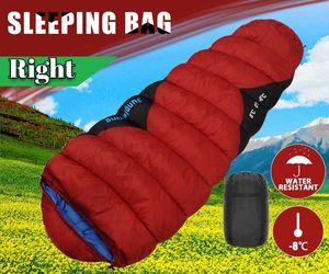Sleeping Bags Nz: Camping Mummy Sleeping Bag Single -8°C Red