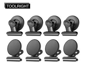 Strong Metal Magnetic Clips 8 Pack Fridge Office Photo Holders