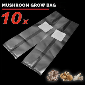 Home Garden Nz: 10PCS Mushroom Grains Spawn Grow Bag Substrate High Temp Pre Sealable 250x500mm