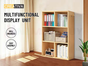 3-Tier Natural Oak Bookcase Display Shelf for Home & Office