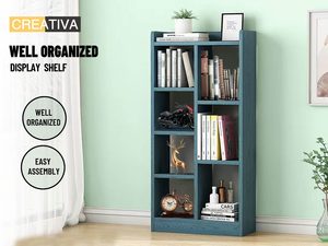Bookshelf Display Shelf CD/DVD Media Rack – Lake Blue | Bookshelf NZ
