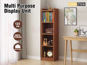 Bookshelf Nz: Dark Brown Display Shelf Storage Cabinet for Home & Office