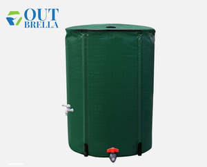225L Collapsible Rain Water Tank – UV Resistant Rain Barrel with Filter & Spigot