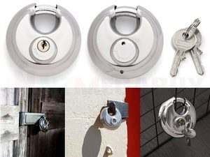 Home Garden Nz: 70mm Disc Padlock Heavy Duty Stainless Steel Security Lock with 2 Keys