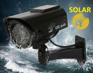 Solar Powered Dummy Security Camera Fake CCTV Outdoor LED Light