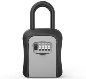Portable Key Lock Box 4 Digit Combination Key Safe Padlock Outdoor