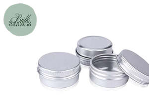 Lip Balm Containers: Aluminium Tins – Silver | 15gm