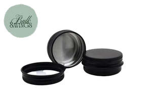 Lip Balm Containers: Aluminium Tins – Black | 15gm