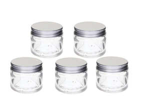 Lip Balm Containers: Aluminium Lid Glass Pots 15gm / Lip Balm Pots